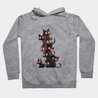 Nine black cats Stacking - Spooky Month Edition Hoodie